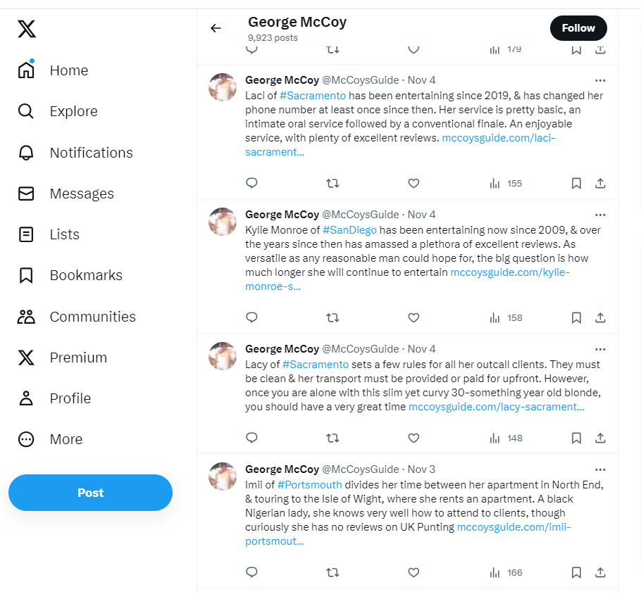 screenshots of mccoys guide twitter